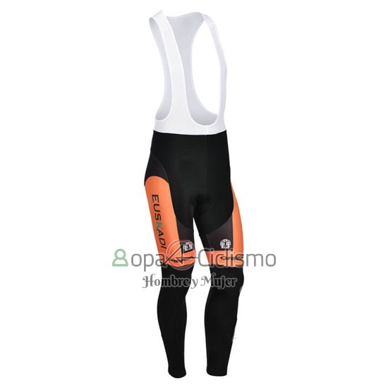 Euskalte Ropa Ciclismo Culotte Largo 2013 Hombre Mangas Largas Naranja